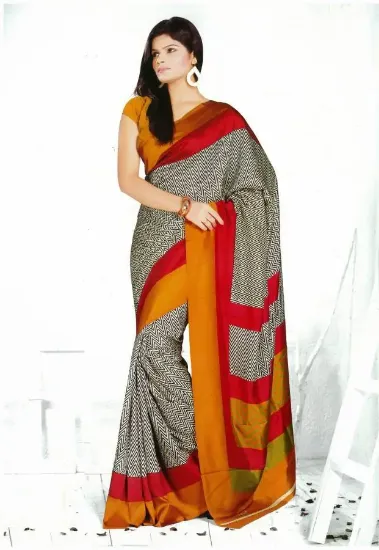 Picture of indian traditional saree for women banarasi silk saree,