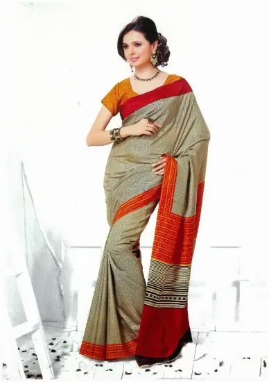 Picture of indian traditional sari with blouse modest maxi gown ma