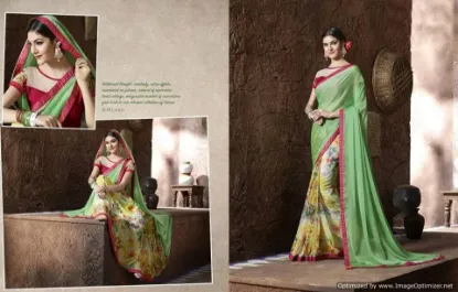 Picture of indian traditional women saree georgette fabric ethnic,