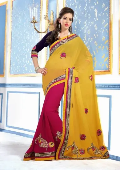 Picture of ivory women's clothings soft silk sarees full jari gra,