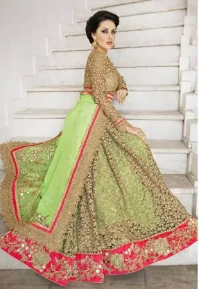 Picture of latest designer party wear georgette embroidered saree,