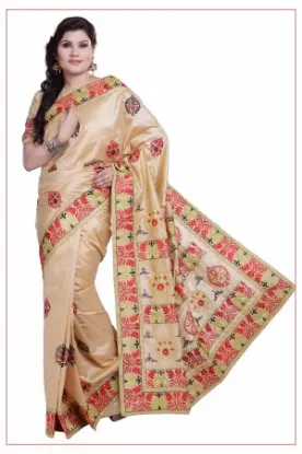 Picture of latest designer resham sari zari work banarasi saree c,