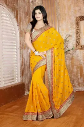 Picture of look wedding bollywood saree designer festive party we,