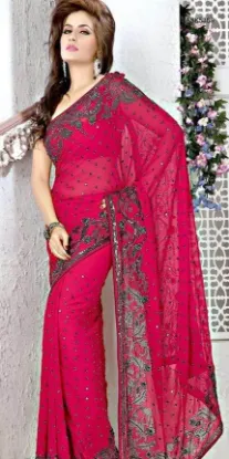 Picture of lovely bollywood designer party wear festival pure chif