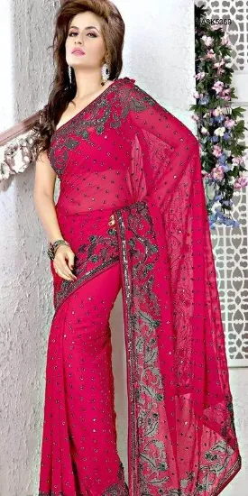 Picture of lovely bollywood designer party wear festival pure chif