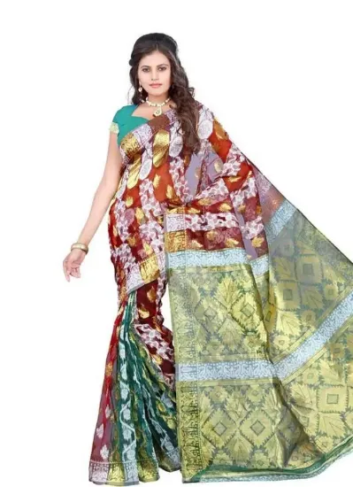 Picture of maheshwari indian traditional handloom saree cotton sil