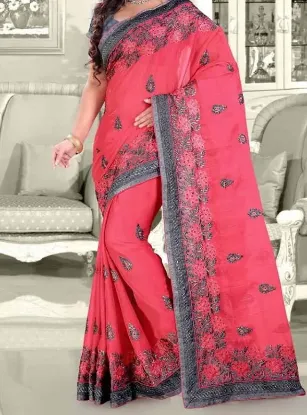 Picture of modest maxi gown awesome saree beautiful silk hand work