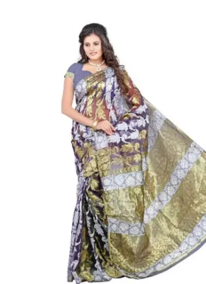 Picture of modest maxi gown bridal designer saree traditional wedd