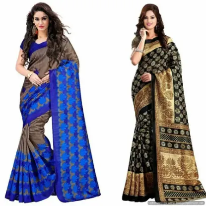 Picture of modest maxi gown designer banarasi silk saree party sil