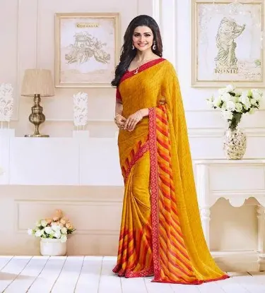 Picture of modest maxi gown fancy georgette saree indian designer 