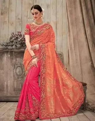 Picture of modest maxi gown indian wedding festival saree fancy et