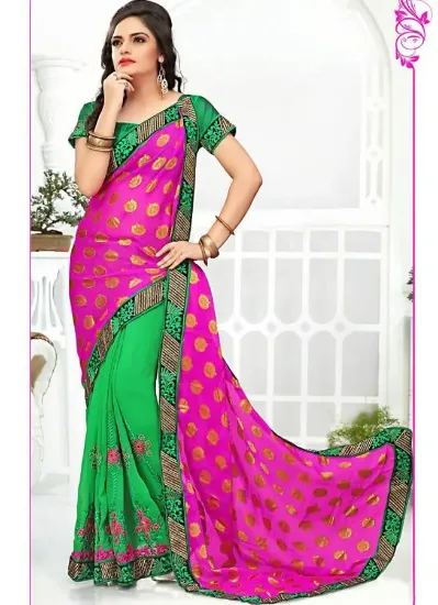 Picture of modest maxi gown listing handmade saree 100% pure cotto