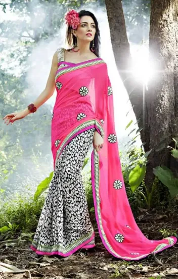 Picture of modest maxi gown listing indian silk saree grand pallu 