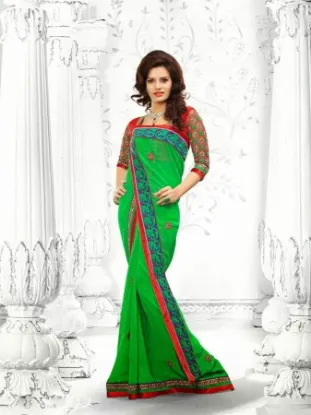 Picture of modest maxi gown listing indian traditional wear printe