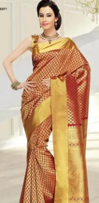 Picture of modest maxi gown listing indian traditional woven kanji