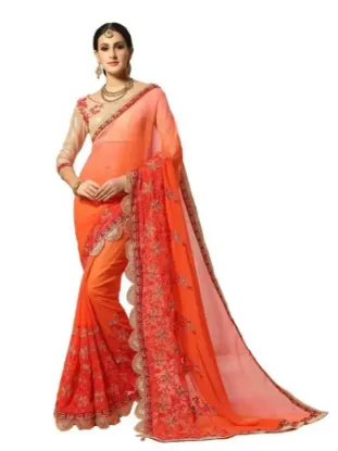 Picture of modest maxi gown traditional designer saree indian paki