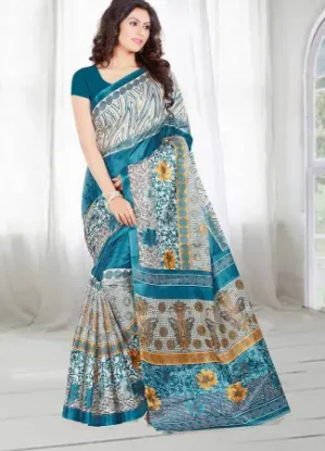 Picture of modest maxi gown traditional sari with blouse indian wo