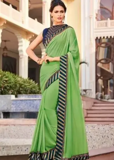 Picture of nice look saree pakistani ethnic wedding wear super st,