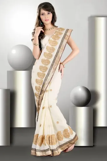 Picture of nw chiffon wedding sari saree curtain dupatta bridal d,