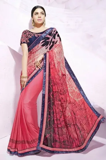 Picture of nylon georgette saree indian pakistani designer wedding