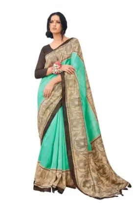 Picture of nylon net saree multi sequence stylist work gorgeous lo