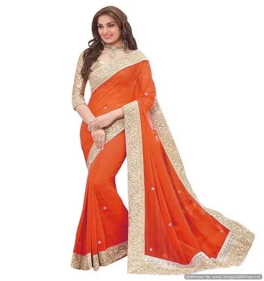 Picture of pack of printed saree silk blend bollywood dress vinta,