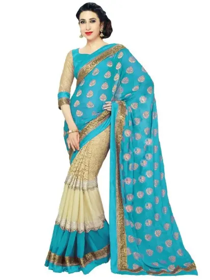 Picture of pack of saree georgette blend women party wear handmade