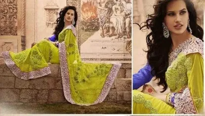 Picture of pakistani beautiful bollywood saree traditional partywe