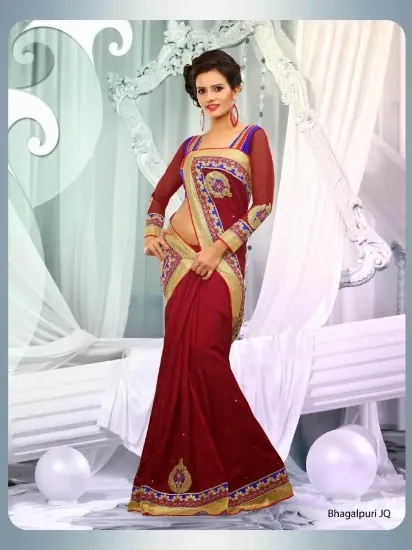 Picture of pakistani bollywood party wear sari-indian ethnic desig