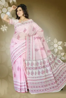 Picture of party designer sari women ethnic onion pink blue banar,