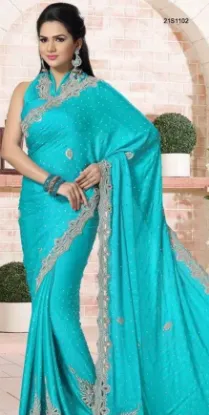 Picture of party wear saree wedding indian bollywood sari designer