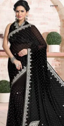 Picture of partywear indian traditional fancy sari evening designe