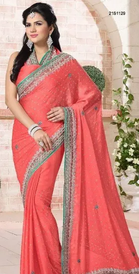 Picture of partywear saree indian pakistani stylish sari wedding d