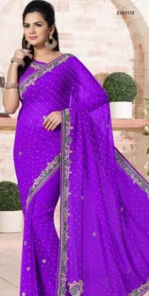 Picture of partywear saree traditional designer sari indian women 