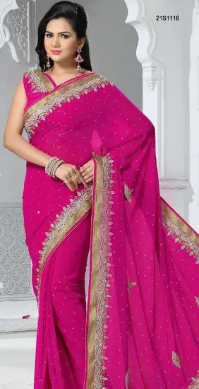 Picture of partywear saree wedding bollywood sari designer recepti