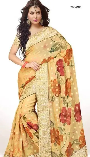 Picture of partywear saree wedding bollywood stylish sari designer