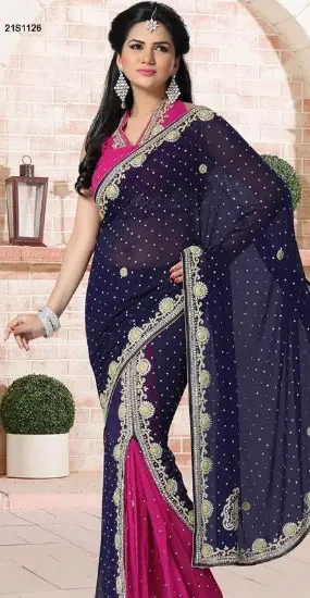 Picture of partywear saree wedding indian bollywood sari designer 