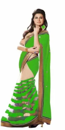 Picture of partywear sari heavy designer indian bollywood saree we