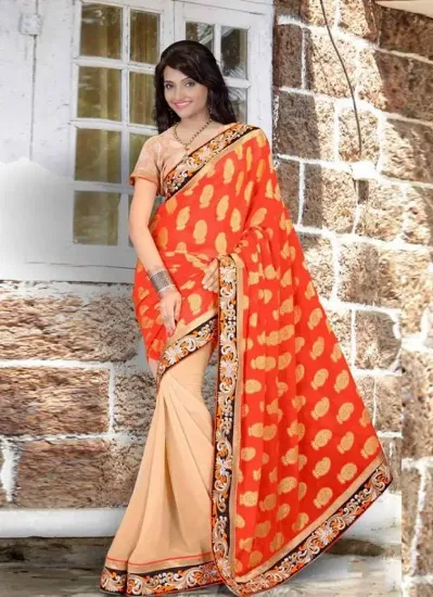 Picture of partywear sari indian women evening trendy saree bridal