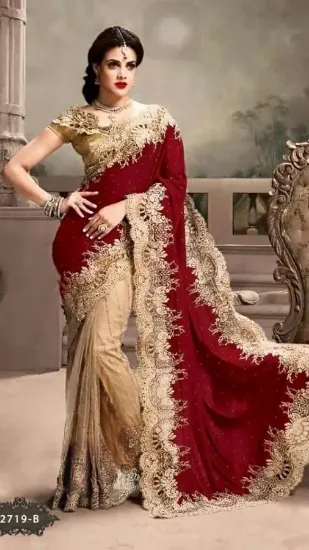 Picture of partywear sari wedding bollywood stylish saree designer