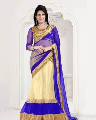 Picture of partywear stylish sari wedding designer traditional sar