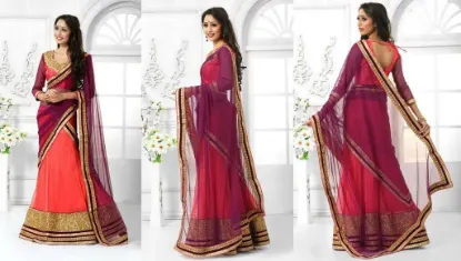 Picture of pink fancy silk saree silk saree grand pallu festivel s