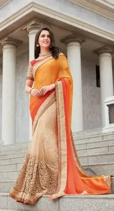 Picture of purplefancy silk cotton saree silk saree grandpallufes,