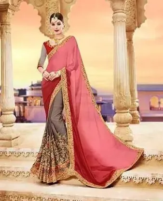 Picture of rajthani saree silk saree grand saree full jari work n,