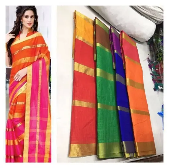 Picture of ravishi silk fancy lace border designer party wedding ,