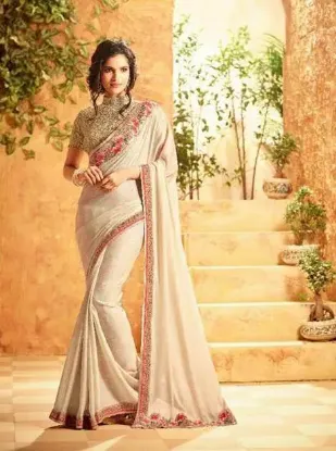 Picture of ready to wear indian cotton silk zari work bramhni nau,