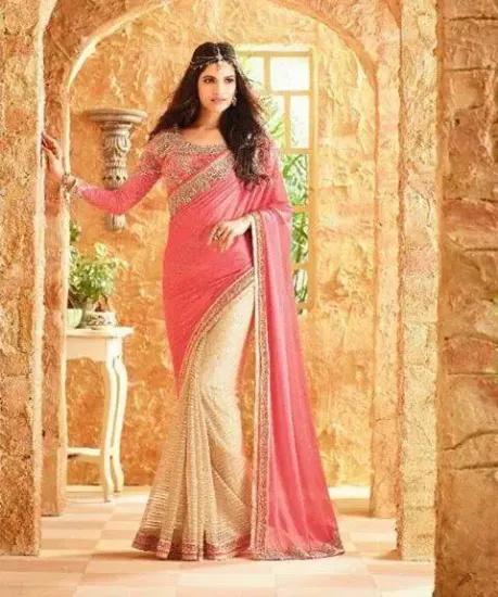 Picture of reception attractive sari designer bollywood indian sa,