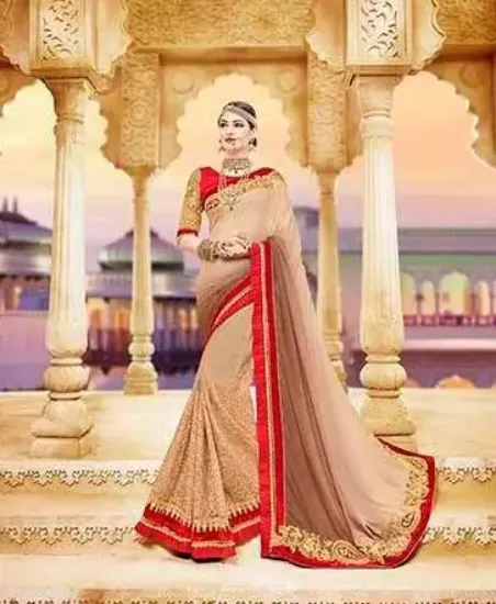 Picture of royal saree soft silk saree grand full jari work modest