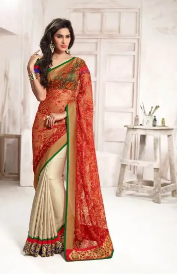 Picture of sanskriti ethnic handmade printed saree pure silk fabri