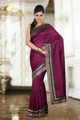 Picture of sanskriti handmade 100% pure cotton cultural saree crea